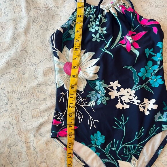 Kanu Surf Pink and Blue One Piece Swimsuit Vibrant Floral Design - Picture 5 of 8